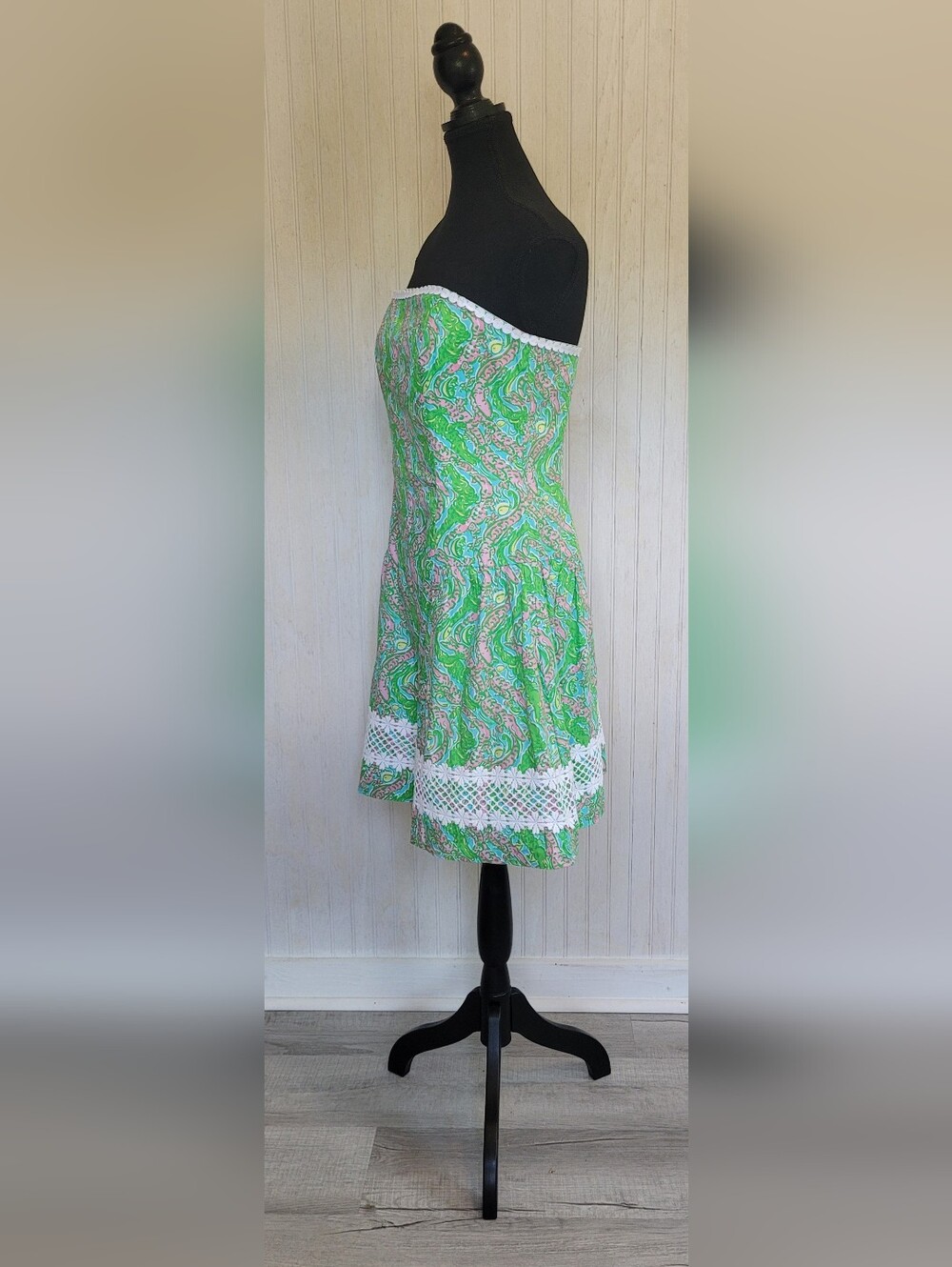 Lilly Pulitzer Jordan Strapless Chomp Chomp Dress Size 6 - Picture 2 of 14